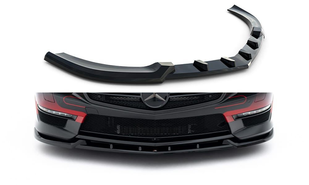MAXTON DESIGN - Spojler pod predný nárazník V.1, Mercedes-Benz SL 63 AMG R231, Čierny lesk