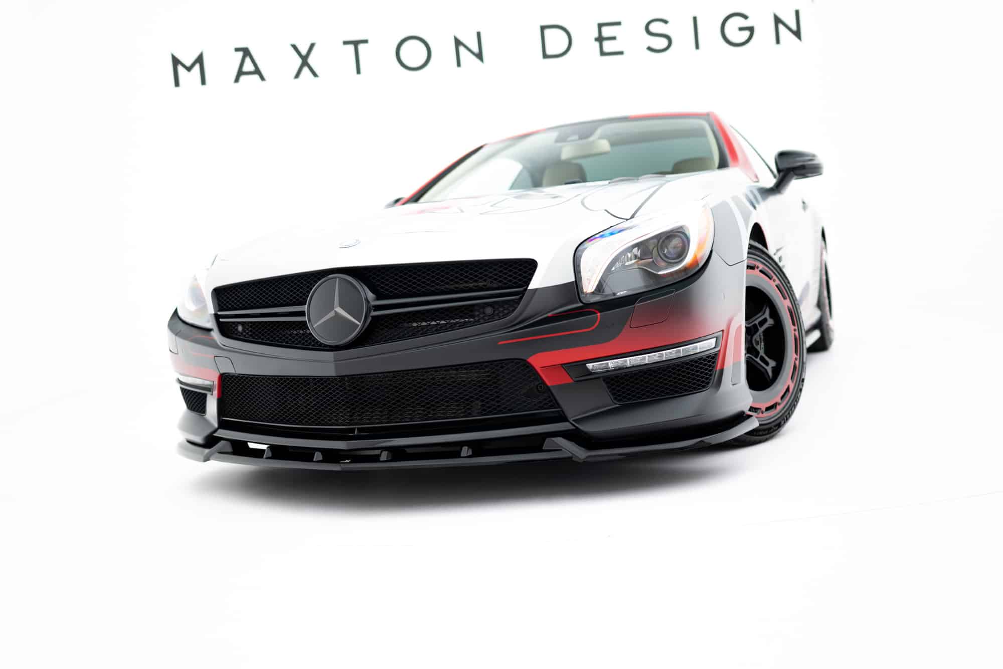 MAXTON DESIGN - Spojler pod predný nárazník V.1, Mercedes-Benz SL 63 AMG R231, Čierny lesk – Obrázok 5
