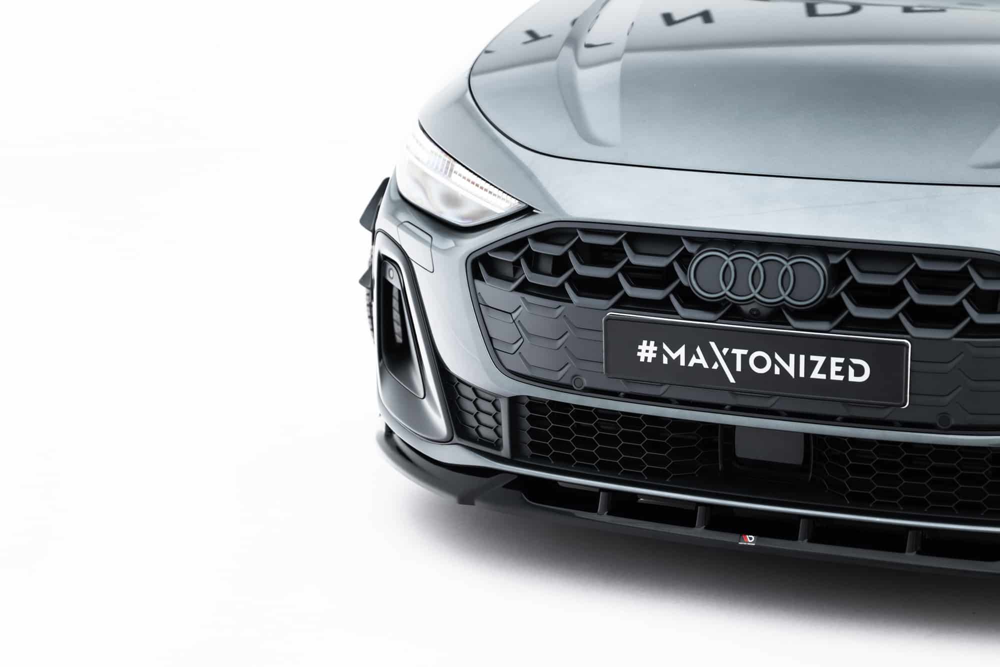 MAXTON DESIGN - Spojler pod predný nárazník V.2, Audi A5 S-Line Sedan / Avant B10, Čierny lesk – Obrázok 7
