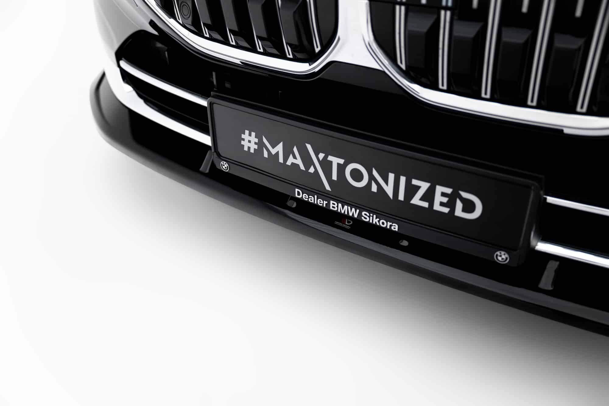 MAXTON DESIGN - Spojler pod predný nárazník V.2, vhodné pre BMW 7 G70, Čierny lesk – Obrázok 6