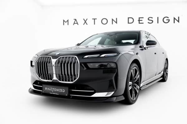 MAXTON DESIGN - Spojler pod predný nárazník V.2, vhodné pre BMW 7 G70, Čierny lesk – Obrázok 5