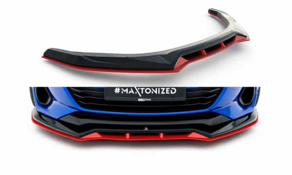 MAXTON DESIGN - Spojler pod predný nárazník V.2 Subaru BRZ Mk2, Čierny lesk + červená