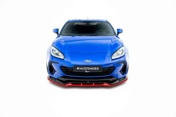 MAXTON DESIGN - Spojler pod predný nárazník V.2 Subaru BRZ Mk2, Čierny lesk + červená – Obrázok 2