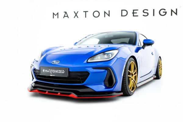 MAXTON DESIGN - Spojler pod predný nárazník V.2 Subaru BRZ Mk2, Čierny lesk + červená – Obrázok 5