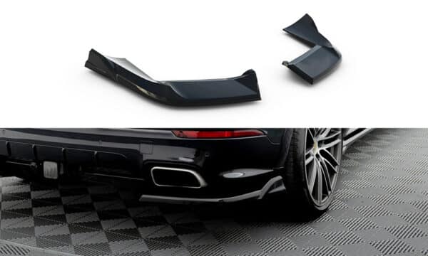 MAXTON DESIGN - Bočné spojlere zadného nárazníka, Porsche Cayenne Sport Design Mk3, Čierny lesk