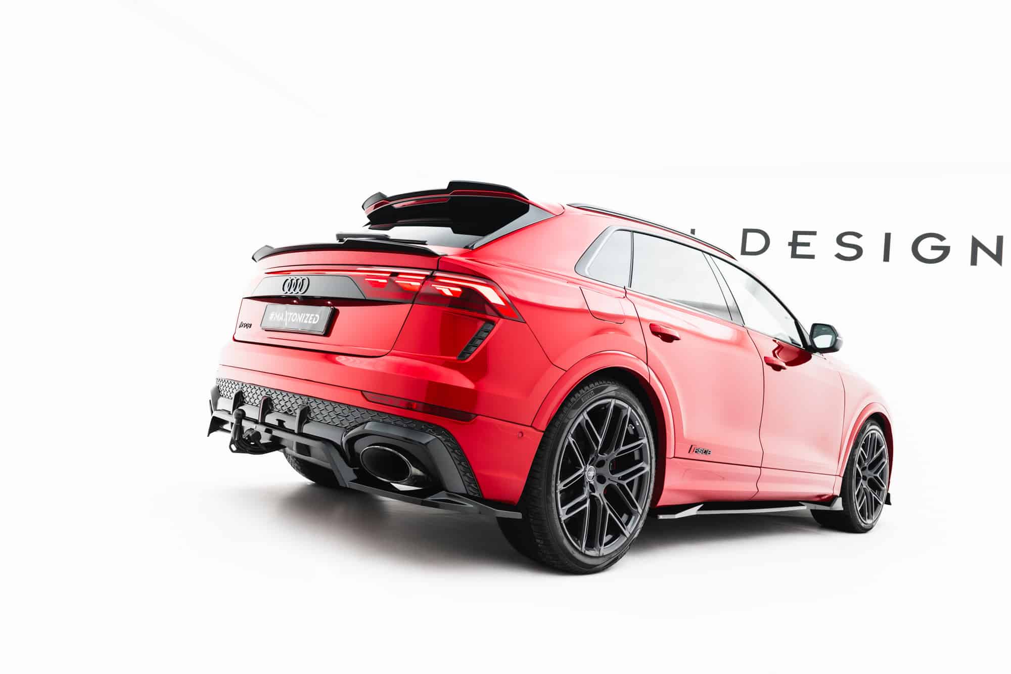 MAXTON DESIGN - Spojler pod zadný nárazník, Audi RSQ8 Mk1 Facelift, Čierny lesk – Obrázok 2