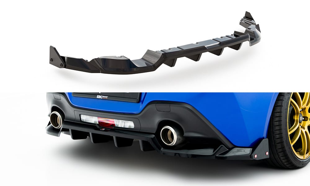 MAXTON DESIGN - Spojler pod zadný nárazník V.1 + Splitre Subaru BRZ Mk2, Čierny lesk