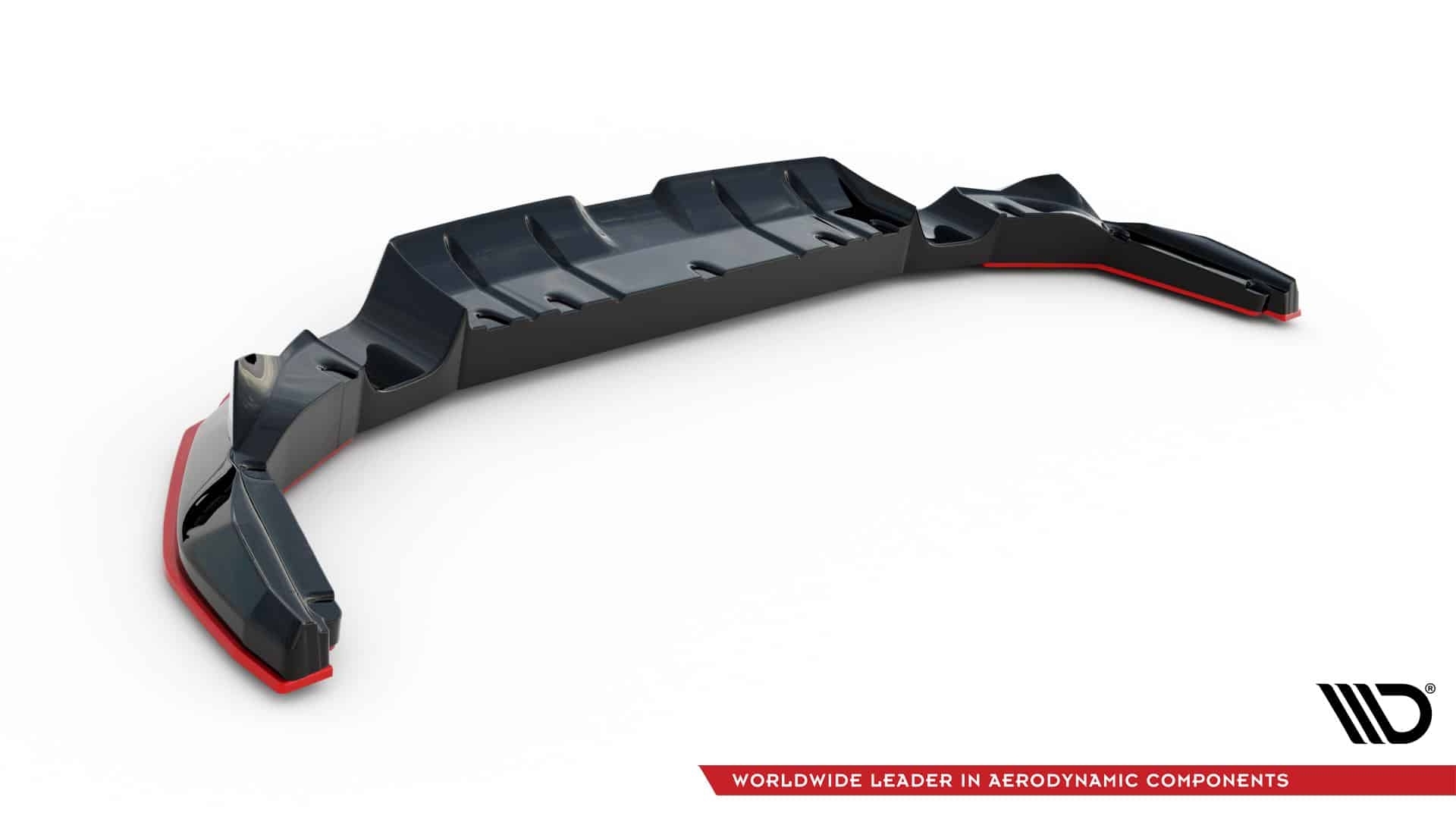 MAXTON DESIGN - Spojler pod zadný nárazník V.2, Subaru BRZ Mk2, Čierny lesk + Červená – Obrázok 3