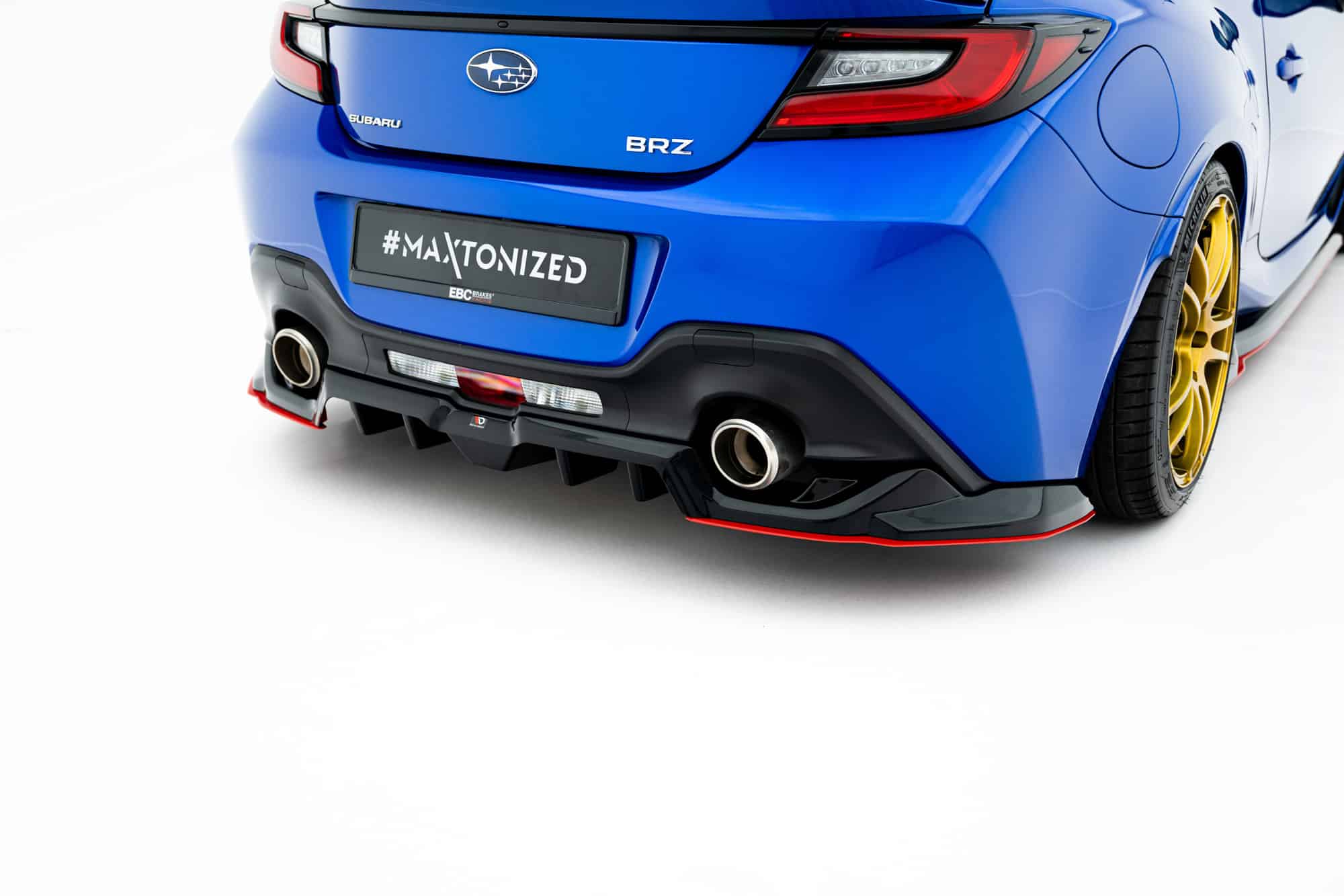 MAXTON DESIGN - Spojler pod zadný nárazník V.2, Subaru BRZ Mk2, Čierny lesk + Červená – Obrázok 7