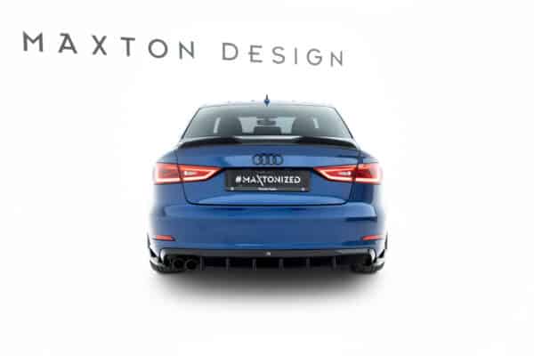 MAXTON DESIGN - Difúzor zadného nárazníka Audi A3 Sedan 8V, Čierny lesk – Obrázok 2