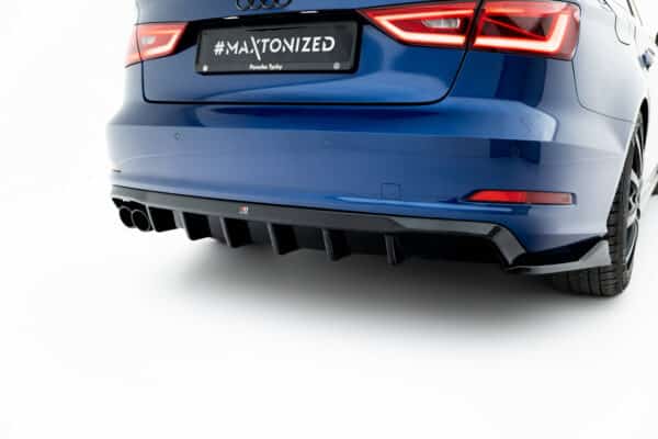 MAXTON DESIGN - Difúzor zadného nárazníka Audi A3 Sedan 8V, Čierny lesk – Obrázok 5