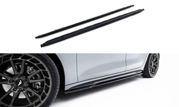 MAXTON DESIGN - Lišty pod bočné prahy, Audi A5 S-Line Sedan / Avant B10, Čierny lesk