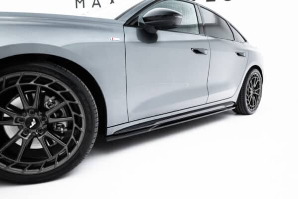 MAXTON DESIGN - Lišty pod bočné prahy, Audi A5 S-Line Sedan / Avant B10, Čierny lesk – Obrázok 7