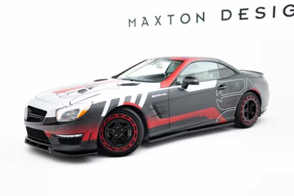 MAXTON DESIGN - Lišty pod bočné prahy, Mercedes-Benz SL 63 AMG R231, Čierny lesk – Obrázok 7