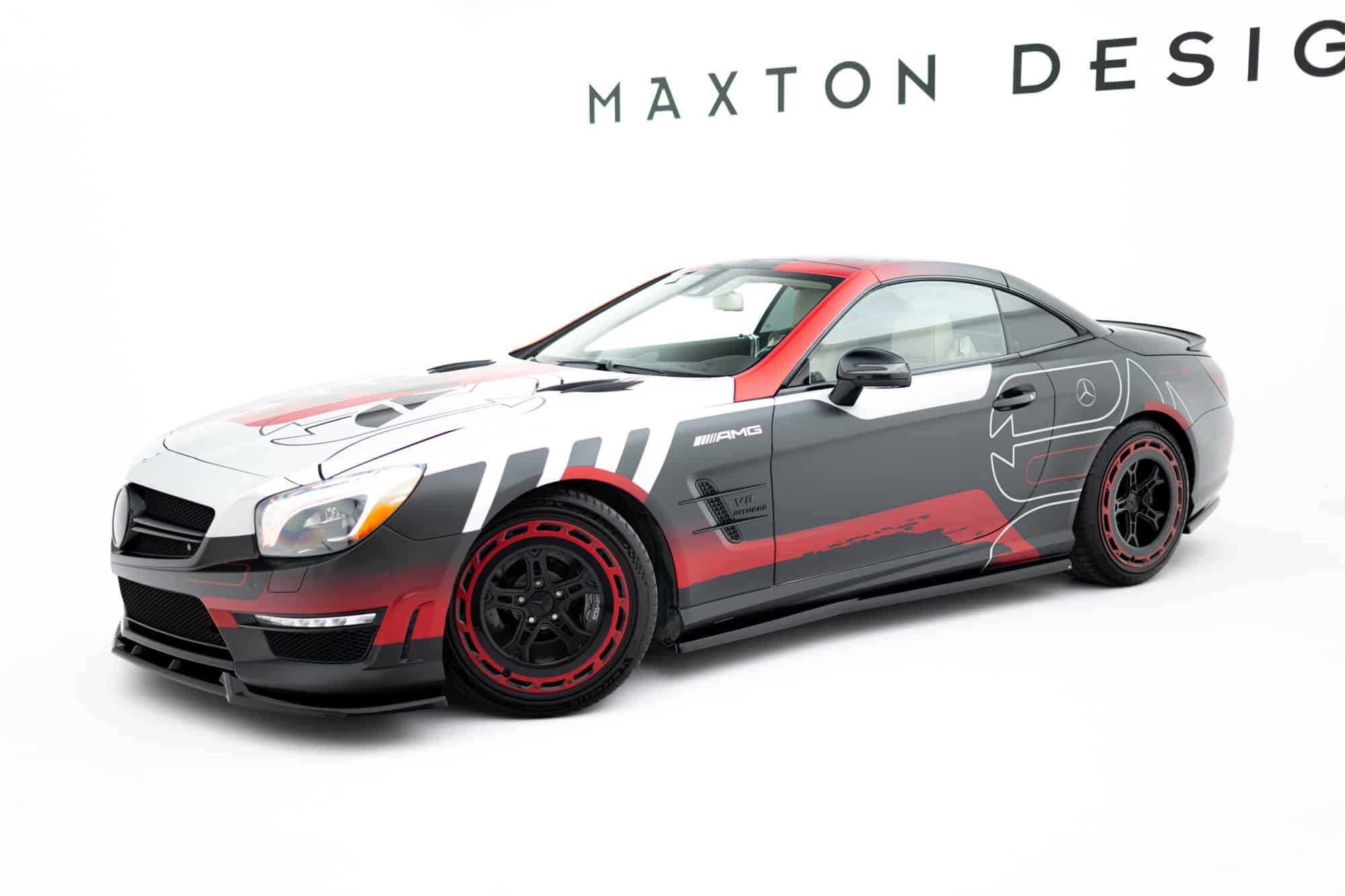 MAXTON DESIGN - Lišty pod bočné prahy, Mercedes-Benz SL 63 AMG R231, Čierny lesk – Obrázok 7