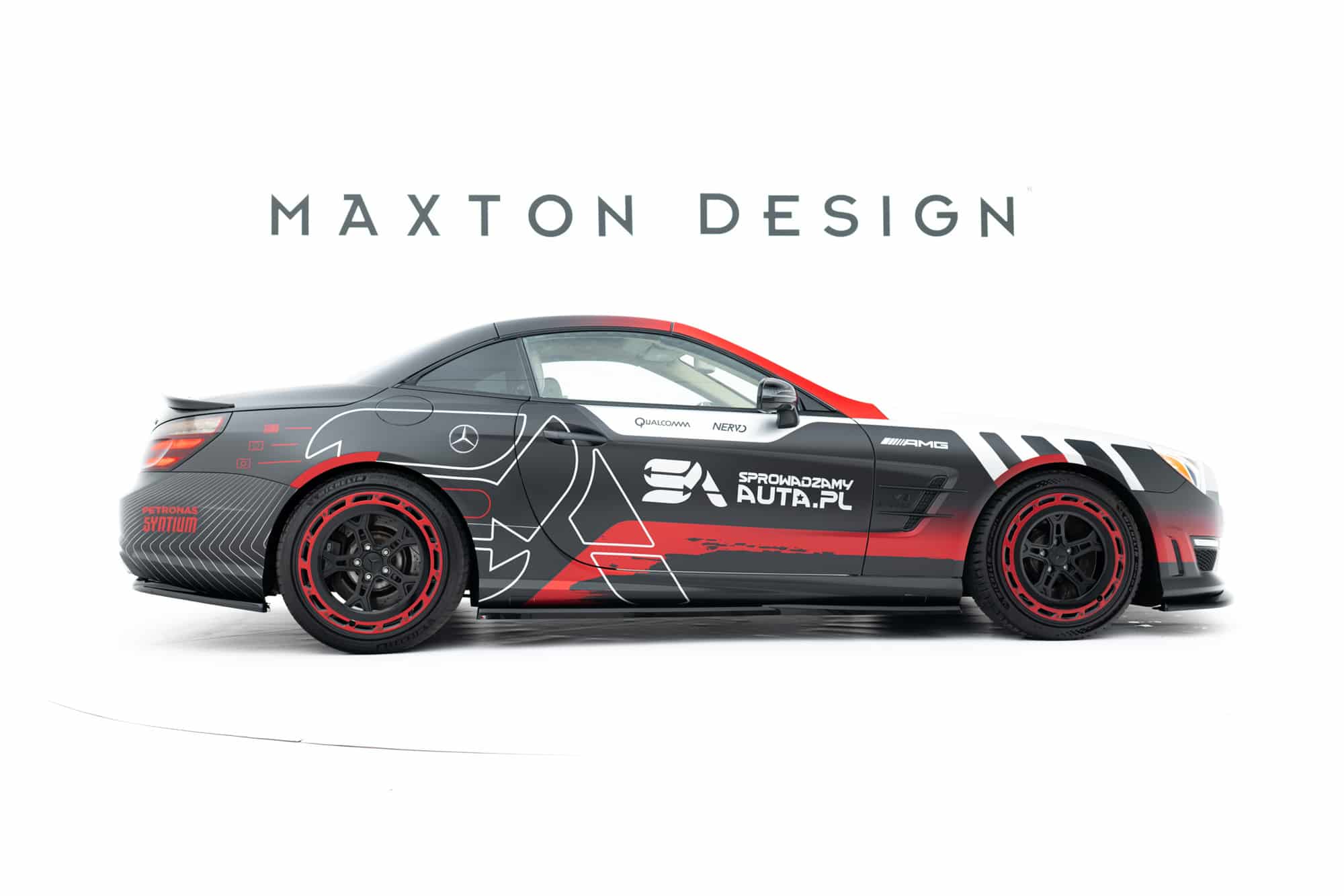 MAXTON DESIGN - Lišty pod bočné prahy, Mercedes-Benz SL 63 AMG R231, Čierny lesk – Obrázok 5
