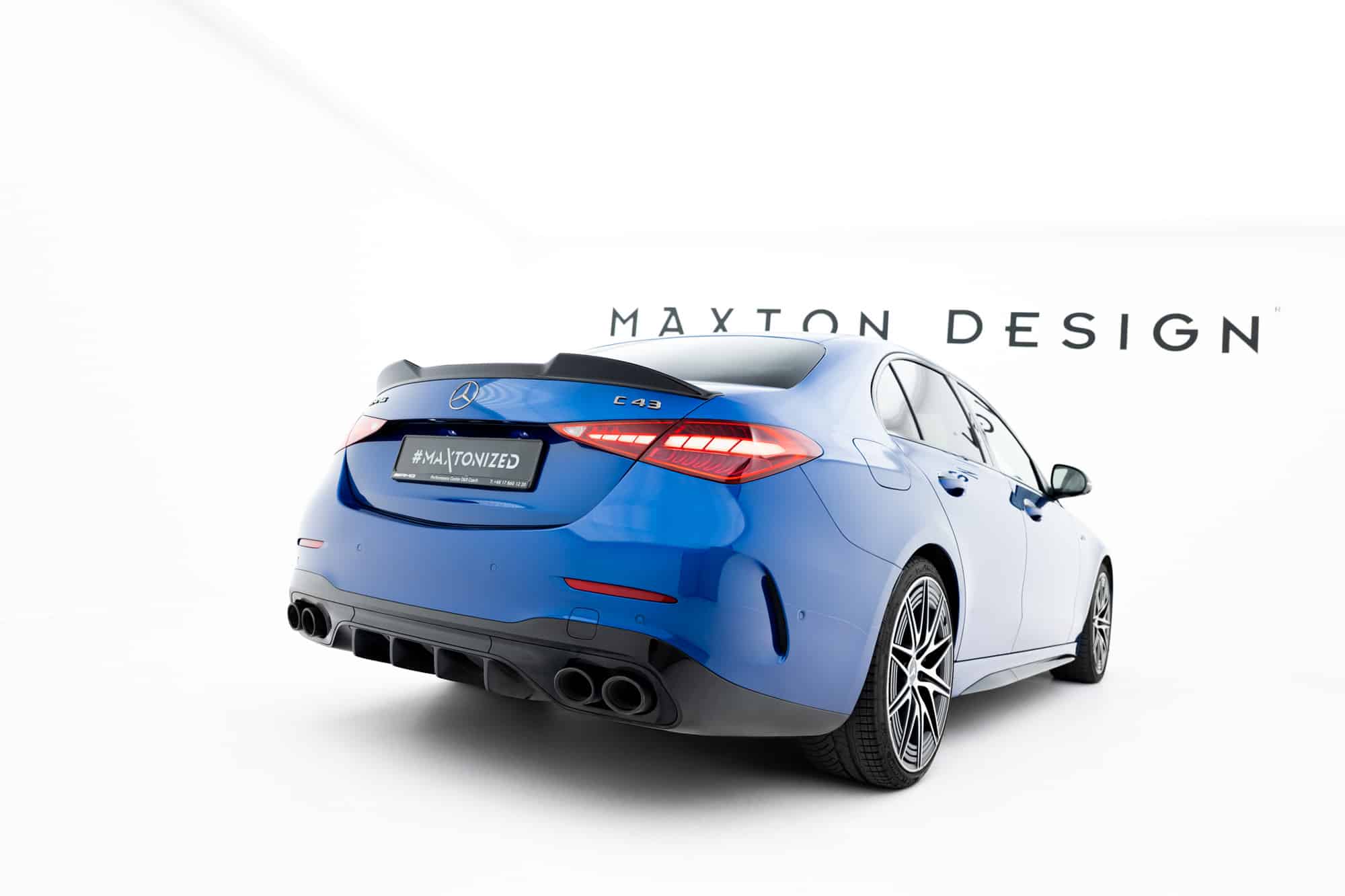 MAXTON DESIGN - Spojler kufra 3D, Mercedes-AMG C 43 / AMG-Line Sedan W206, Čierny lesk – Obrázok 7