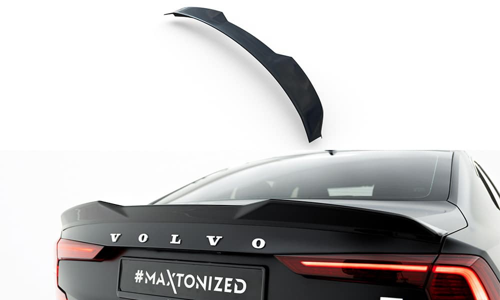 MAXTON DESIGN - Spojler kufra 3D, Volvo S60 R-Design Mk3, Čierny lesk