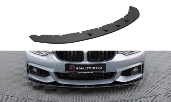MAXTON DESIGN - Street Pro Spojler pod predný nárazník, vhodné pre BMW 4 Coupe / Gran Coupe / Cabrio M-Pack F32 / F36 / F33, Čierna Matná