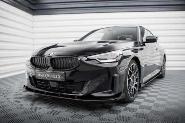MAXTON DESIGN - Street Pro Spojler pod predný nárazník + Splitre vhodné pre BMW 2 Coupe G42, Čierna Matná – Obrázok 2