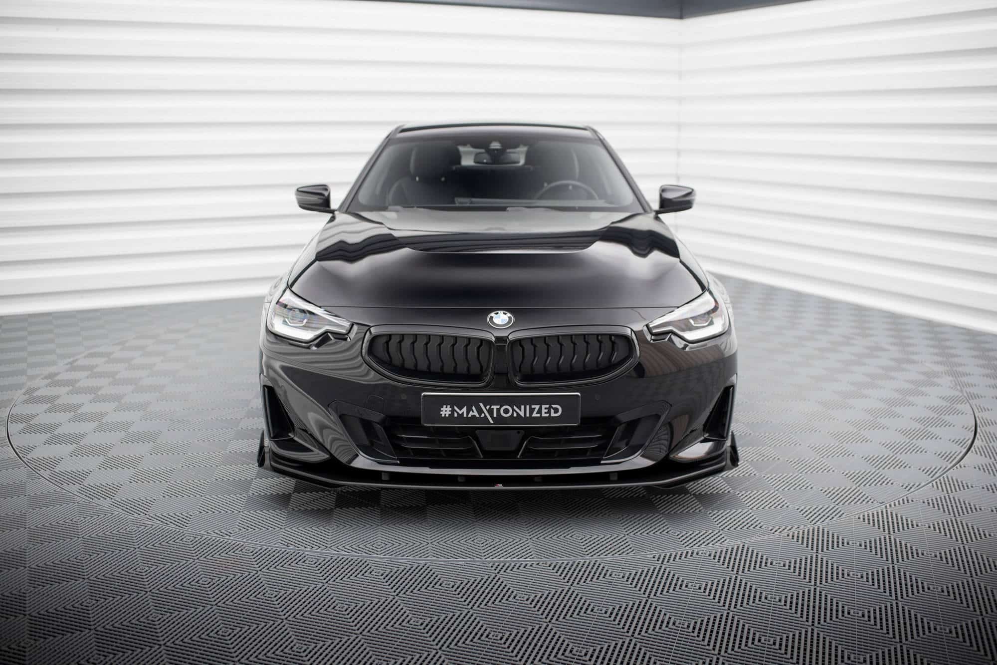 MAXTON DESIGN - Street Pro Spojler pod predný nárazník + Splitre vhodné pre BMW 2 Coupe G42, Čierna Matná – Obrázok 6