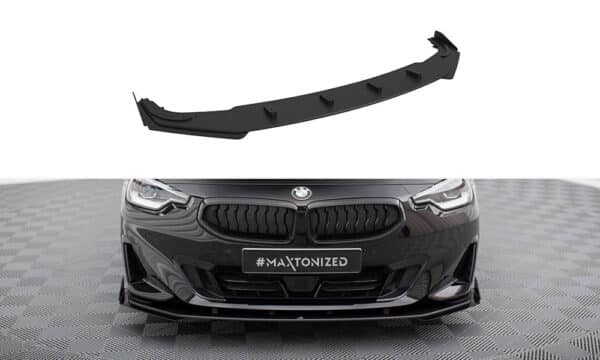 MAXTON DESIGN - Street Pro Spojler pod predný nárazník + Splitre vhodné pre BMW 2 Coupe G42, Čierna Matná