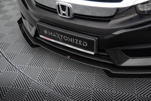MAXTON DESIGN - Street pro Spojler pod predný nárazník + Splitre, Honda Civic Mk10, Čierna Matná – Obrázok 5
