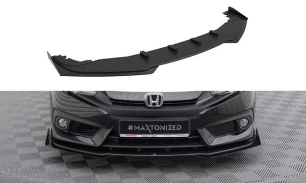 MAXTON DESIGN - Street pro Spojler pod predný nárazník + Splitre, Honda Civic Mk10, Čierna Matná