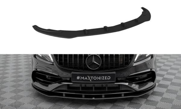 MAXTON DESIGN - Street Pro Spojler pod predný nárazník Mercedes-Benz A AMG-Line W176 Facelift, Čierna Matná