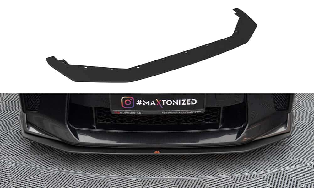 MAXTON DESIGN - Street Pro Spojler pod predný nárazník, Nissan GTR R35 Facelift, Čierna Matná