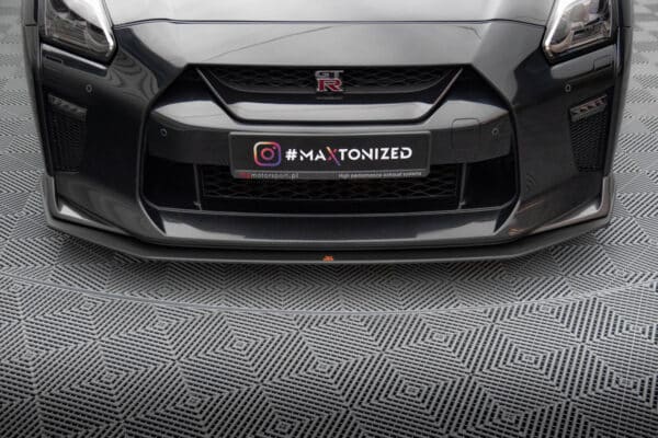 MAXTON DESIGN - Street Pro Spojler pod predný nárazník, Nissan GTR R35 Facelift, Čierna Matná – Obrázok 5