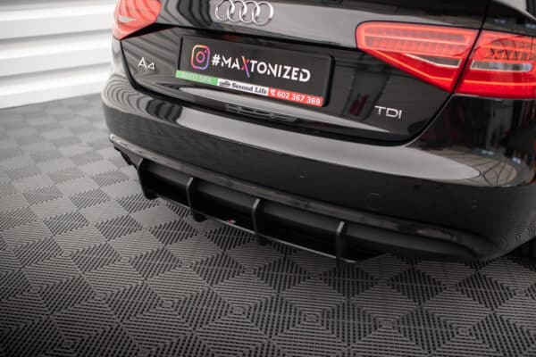 MAXTON DESIGN - Street Pro Difúzor zadného nárazníka, Audi A4 B8 Facelift, Čierna Matná – Obrázok 2