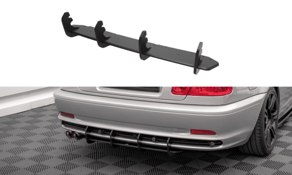 MAXTON DESIGN - Street Pro Difúzor zadného nárazníka, vhodné pre BMW 3 Coupe E46, Čierna Matná