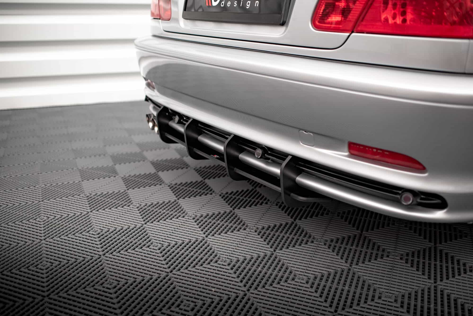 MAXTON DESIGN - Street Pro Difúzor zadného nárazníka, vhodné pre BMW 3 Coupe E46, Čierna Matná – Obrázok 5