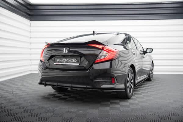 MAXTON DESIGN - Street pro Spojler pod zadný nárazník, Honda Civic Mk10, Čierna Matná – Obrázok 2
