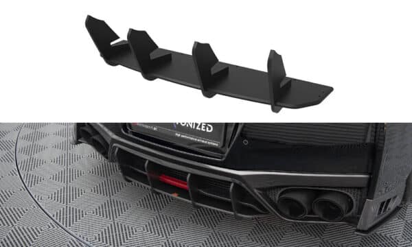 MAXTON DESIGN - Street Pro Difúzor zadného nárazník, Nissan GTR R35 Facelift, Čierna Matná