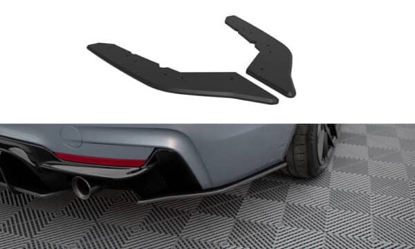 MAXTON DESIGN - Street pro Bočné spojlere pod zadný nárazník, vhodné pre BMW 435i Coupe M-Pack F32, Čierna Matná