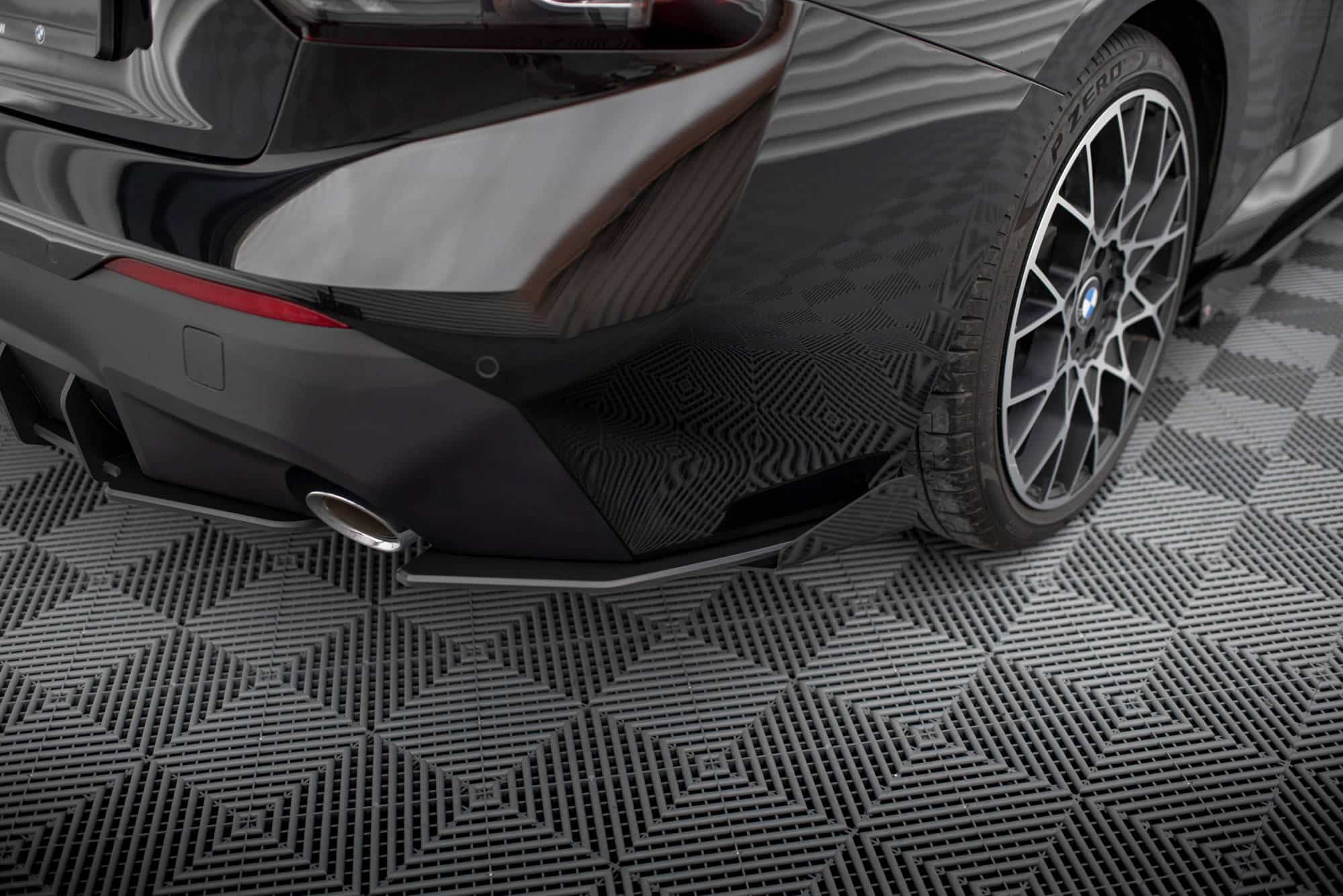 MAXTON DESIGN - Street Pro Bočné spojlere zadného nárazníka + Splitre vhodné pre BMW 2 Coupe G42, Čierna Matná – Obrázok 5