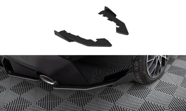 MAXTON DESIGN - Street Pro Bočné spojlere zadného nárazníka + Splitre vhodné pre BMW 2 Coupe G42, Čierna Matná