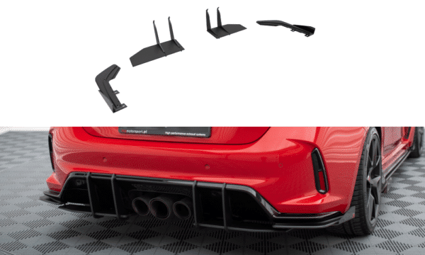 MAXTON DESIGN - Street Pro Spojler pod zadný nárazník + Splitre Honda Civic Type-R Mk 11, Čierna Matná