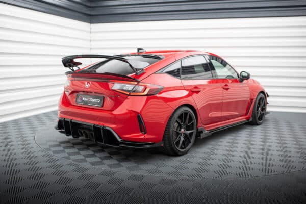 MAXTON DESIGN - Street Pro Spojler pod zadný nárazník + Splitre Honda Civic Type-R Mk 11, Čierna Matná – Obrázok 2
