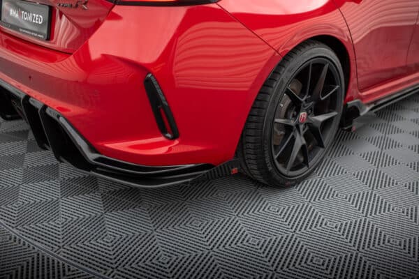 MAXTON DESIGN - Street Pro Spojler pod zadný nárazník + Splitre Honda Civic Type-R Mk 11, Čierna Matná – Obrázok 6