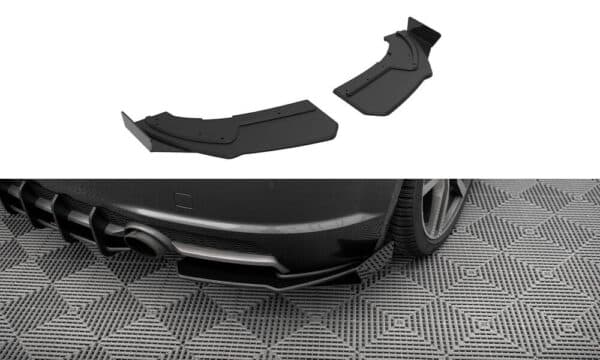 MAXTON DESIGN - Street pro Bočné spojlere pod zadný nárazník + Splitre, Audi TT S-Line 8S, Čierna Matná