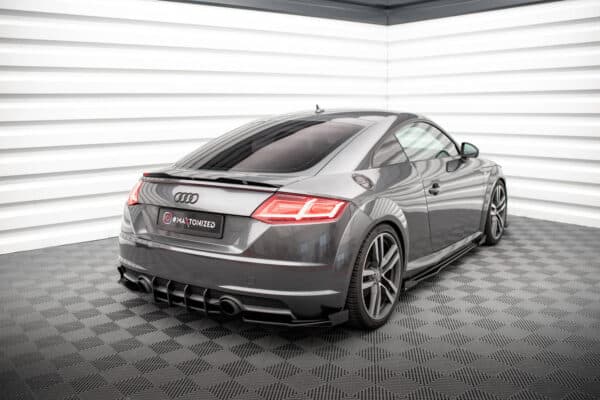 MAXTON DESIGN - Street pro Bočné spojlere pod zadný nárazník + Splitre, Audi TT S-Line 8S, Čierna Matná – Obrázok 2