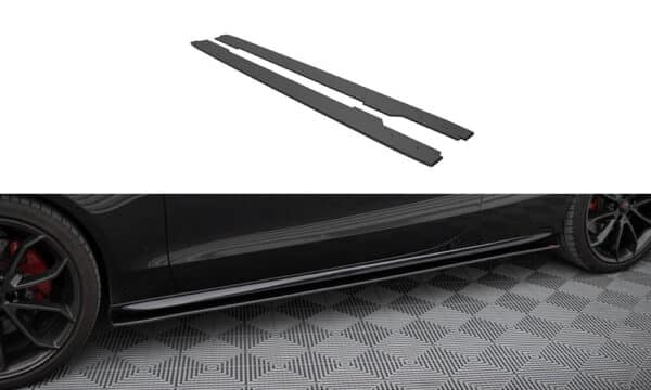 MAXTON DESIGN - Street Pro Lišty pod bočné prahy, Audi A5 / A5 S-Line / S5 Coupe / Cabrio 8T / 8T Facelift, Čierna Matná