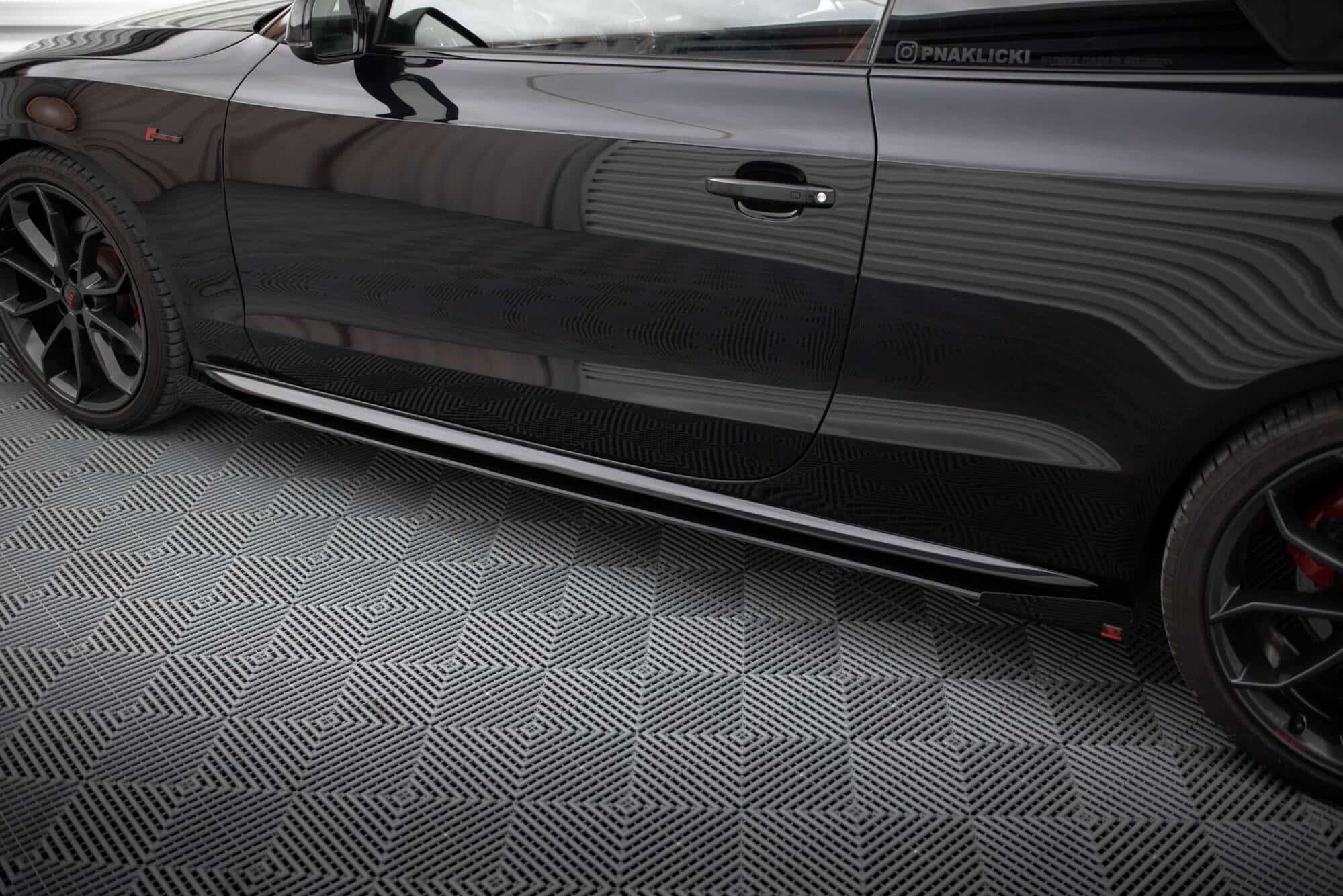 MAXTON DESIGN - Street Pro Lišty pod bočné prahy + Splitre, Audi A5 / A5 S-Line / S5 Coupe / Cabrio 8T / 8T Facelift, Čierna Matná – Obrázok 6