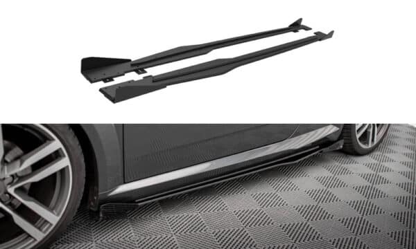 MAXTON DESIGN - Street pro Lišty pod bočné prahy + Splitre, Audi TT S / S-Line 8S, Čierna Matná
