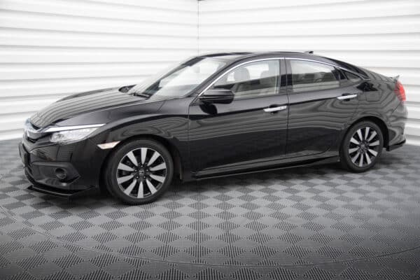 MAXTON DESIGN - Street pro Lišty pod bočné prahy + Splitre, Honda Civic Mk10, Čierna Matná – Obrázok 2