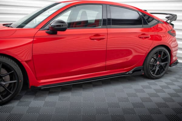 MAXTON DESIGN - Street Pro Lišty pod bočné prahy + Splitre Honda Civic Type-R Mk 11, Čierna Matná – Obrázok 2