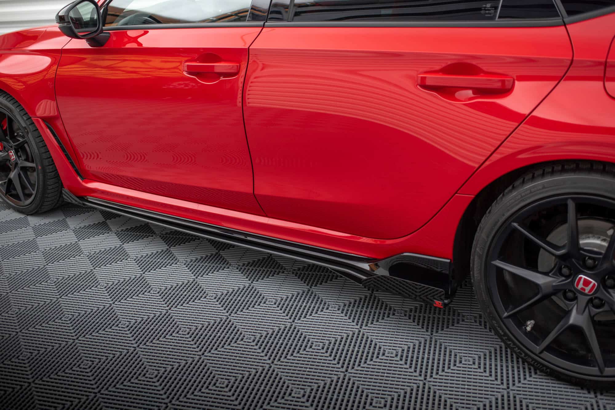 MAXTON DESIGN - Street Pro Lišty pod bočné prahy + Splitre Honda Civic Type-R Mk 11, Čierna Matná – Obrázok 6